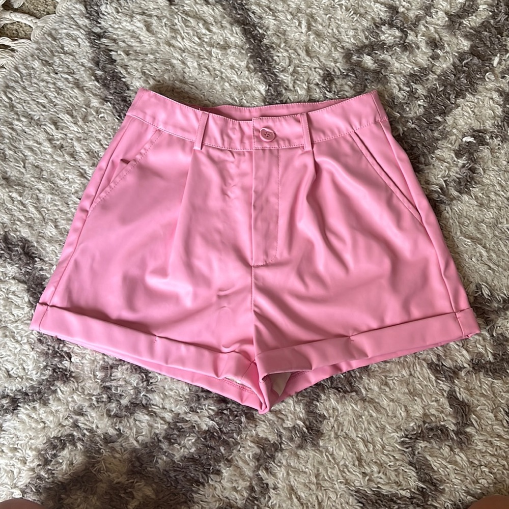 High Waist Pink Women's Shorts